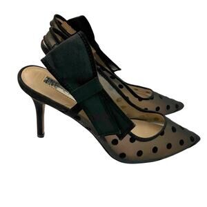 INC International Concepts Coletta Polka Dot Heels 6.5M Bow Pointy Toe Stiletto